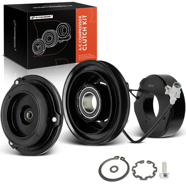 AC Compressor Clutch Kit with 4-Groove Pulley for 1995-2004 Toyota Tacoma