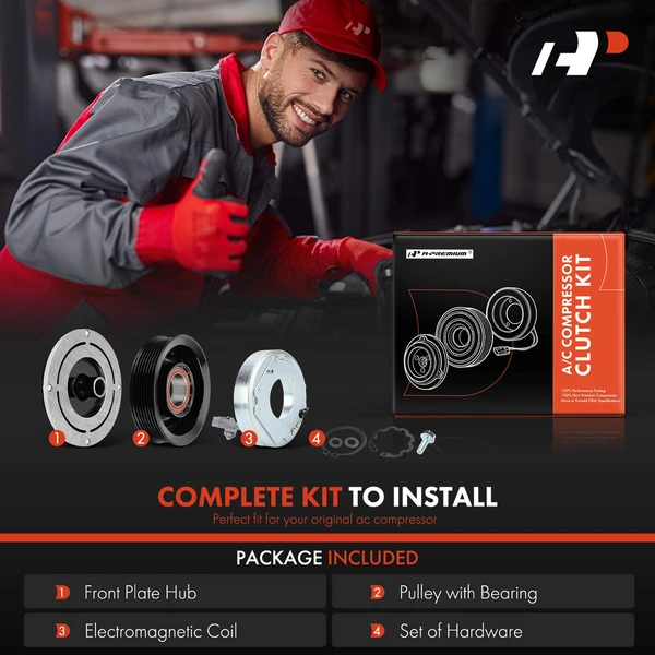 AC Compressor Clutch Kit for Toyota Highlander 2014-2015 Lexus GS200t RX350L