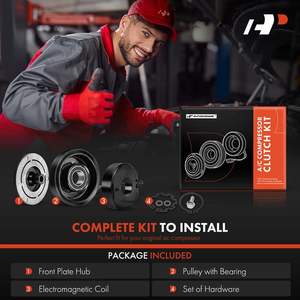 AC Compressor Clutch Kit for Chrysler Town & Country 08-09 Dodge Grand Caravan