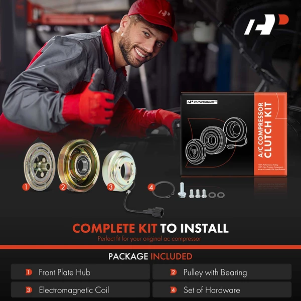 A-Premium APACK300 AC Compressor Clutch Kit
