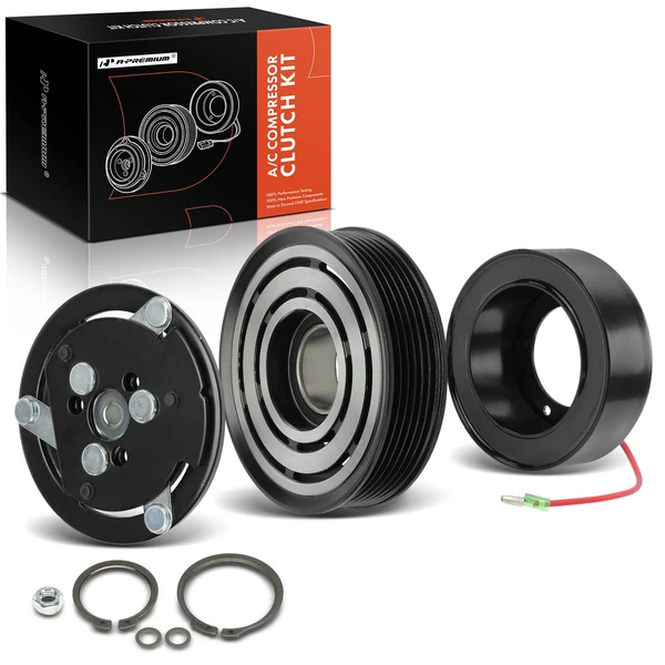 AC Compressor Clutch Kit with 6-Groove Pulley for 1994-1996 Jeep Cherokee