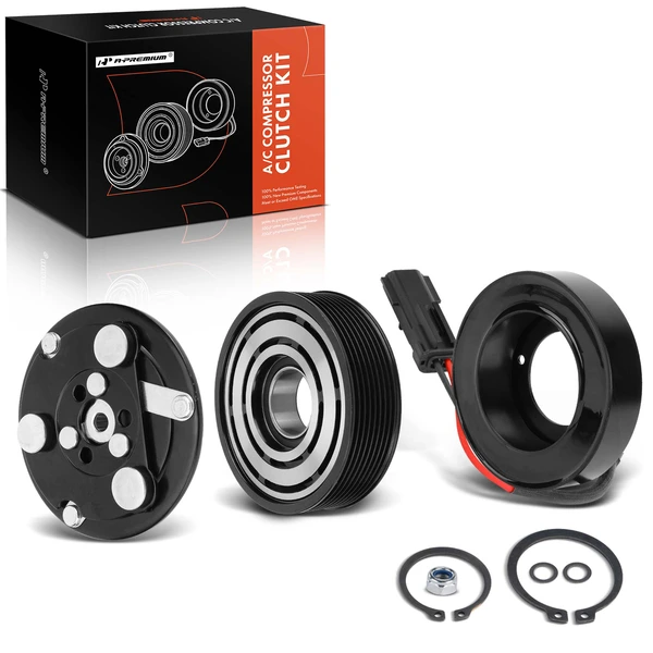 AC Compressor Clutch Kit with 8-Groove Pulley for Dodge Ram 2500 Ram 3500 1994-2005