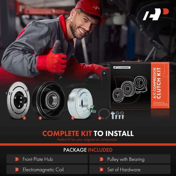 AC Compressor Clutch Kit for Ford Escape 2008-2012 Mazda Tribute 2008-2011 3.0L