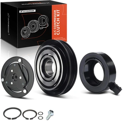 AC Compressor Clutch Kit with 4-Groove Pulley