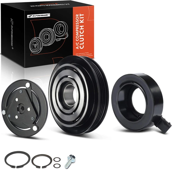 AC Compressor Clutch Kit with 4-Groove Pulley for Chevrolet Corvette 2005-2013