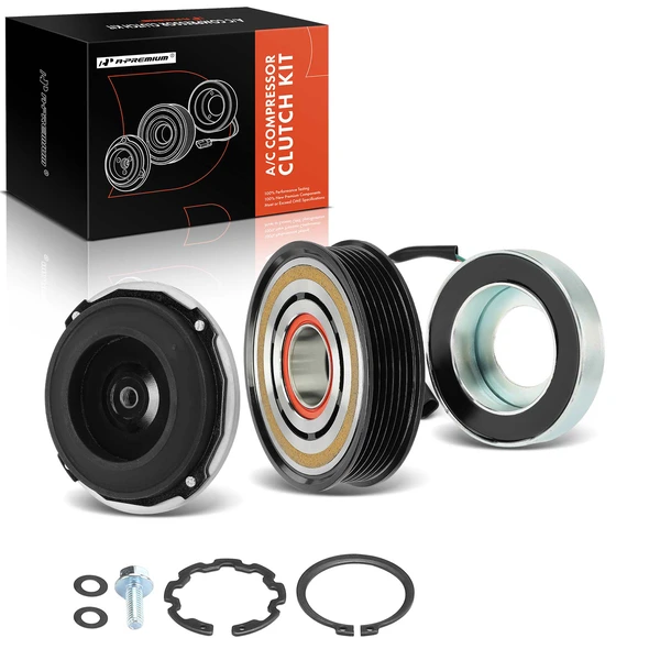 AC Compressor Clutch Kit with 6-Groove Pulley for 2015-2021 GMC Sierra 2500 HD