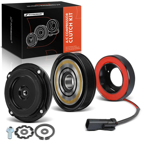 AC Compressor Clutch Kit with 6-Groove Pulley Fordodge Dakota Ram 1500 Ram 2500 for 2004-2007 Dodge Ram 2500