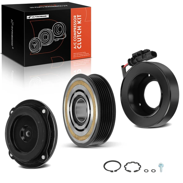 AC Compressor Clutch Kit with 5-Groove Pulley for 2014-2019 Cadillac CTS