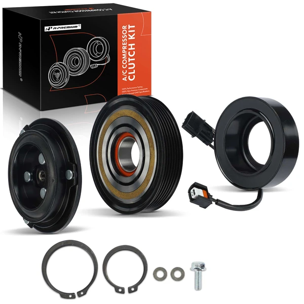 AC Compressor Clutch Kit with 6-Groove Pulley for 2018-2019 Kia Rio