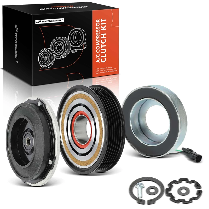 AC Compressor Clutch Kit with 6-Groove Pulley for 2022 Lincoln Nautilus