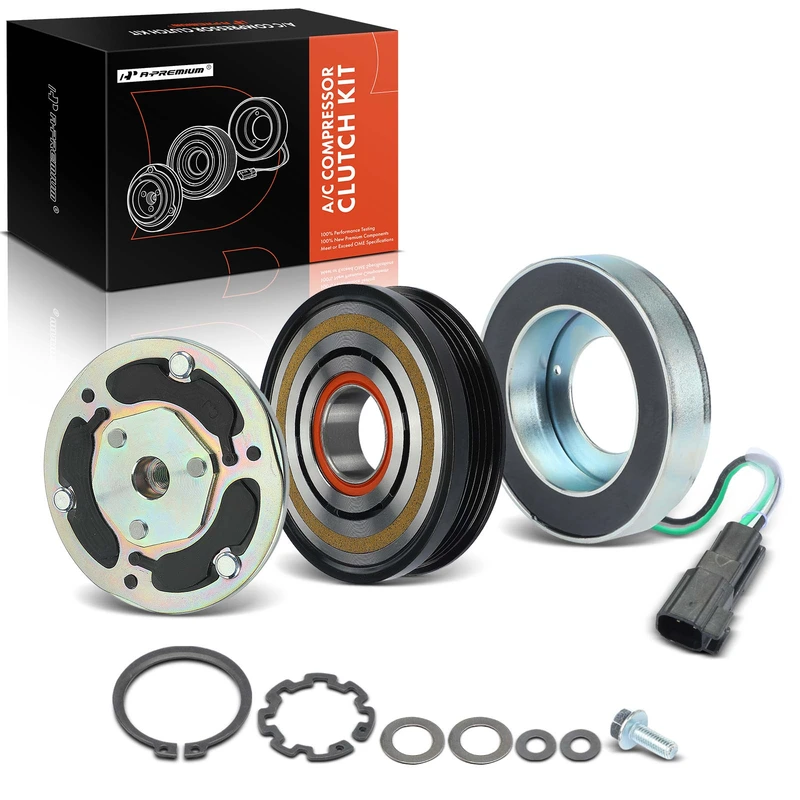 AC Compressor Clutch Kit with 4-Groove Pulley for 2022 Ford Transit Connect