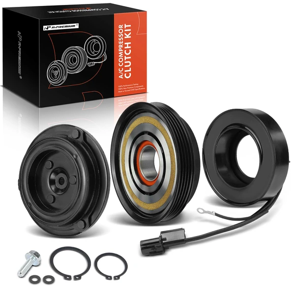 AC Compressor Clutch Kit with 4-Groove Pulley for 2006-2009 Hyundai Accent