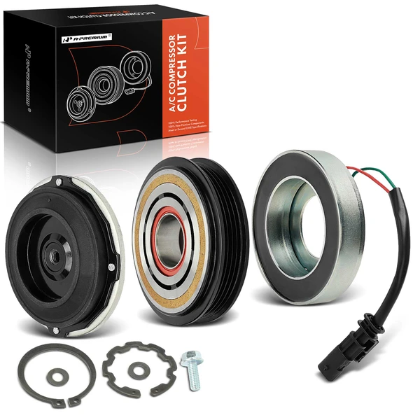 AC Compressor Clutch Kit with 4-Groove Pulley for 2016-2019 Cadillac CTS