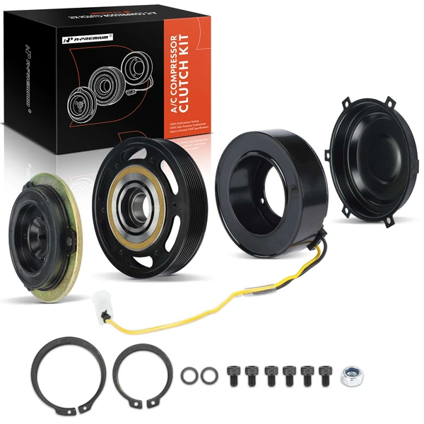 AC Compressor Clutch Kit with 8-Groove Pulley for 2014 Volvo VNX