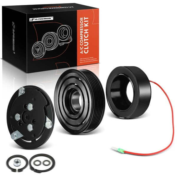 AC Compressor Clutch Kit with 6-Groove Pulley for 1997-1999 Jeep TJ