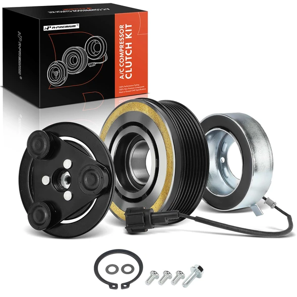 AC Compressor Clutch Kit with 7-Groove Pulley for 2012-2021 Nissan NV3500