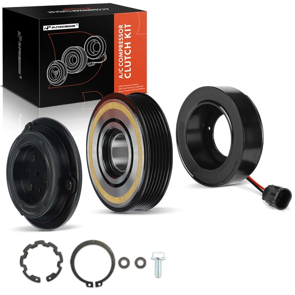 AC Compressor Clutch Kit with 6-Groove Pulley for 2006-2012 Ford Fusion