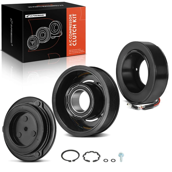 AC Compressor Clutch Kit with 7-Groove Pulley for 2005-2015 Toyota Tacoma