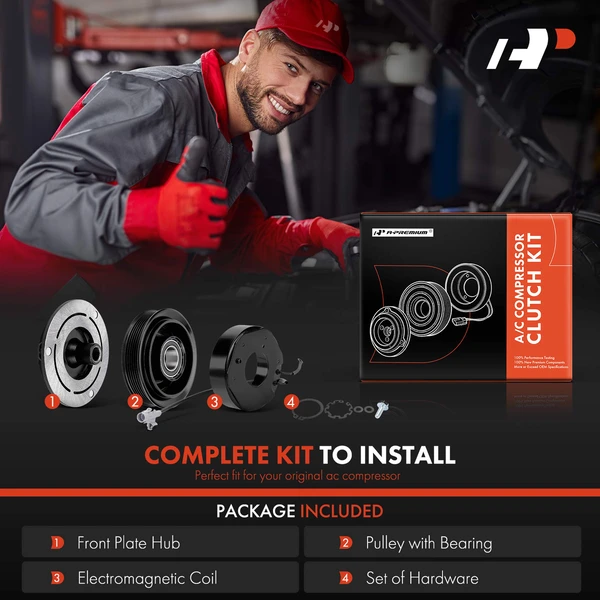 AC Compressor Clutch Kit for Toyota Camry 94-01 Avalon 95-99 Solara Lexus ES300