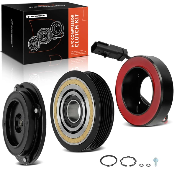 AC Compressor Clutch Kit with 6-Groove Pulley for 2005-2007 Jeep Grand Cherokee