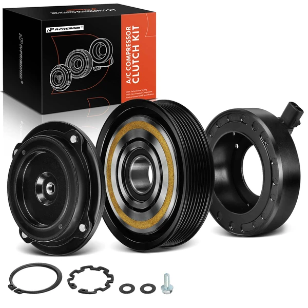 AC Compressor Clutch Kit with 7-Groove Pulley for 2002-2006 Toyota Camry