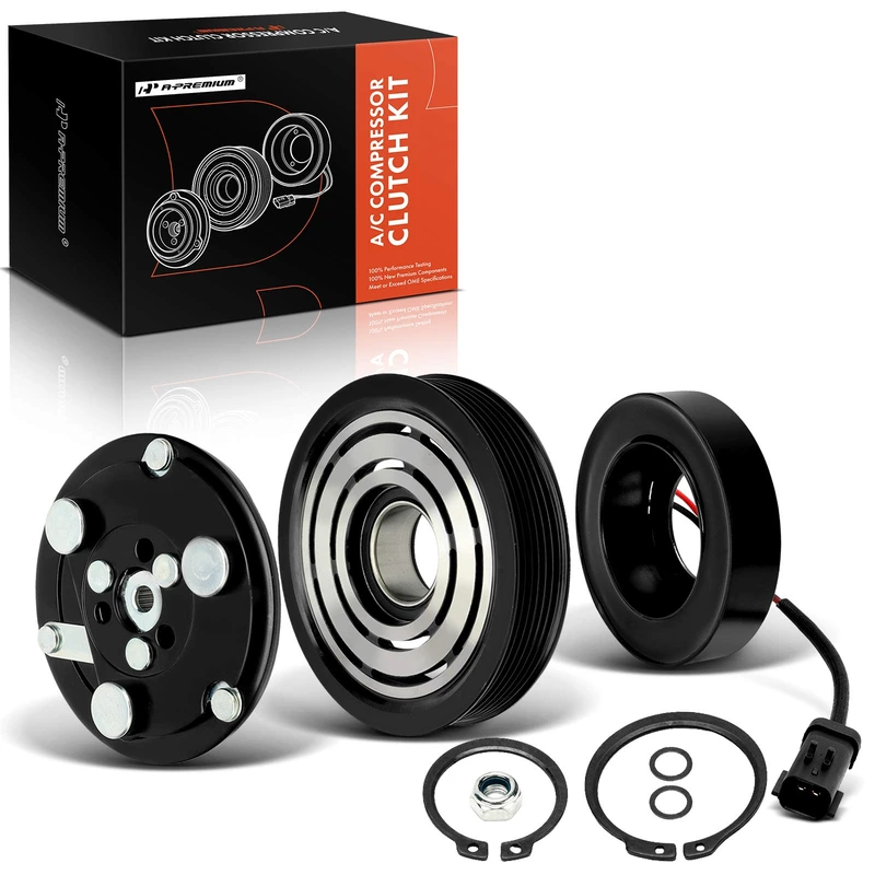 AC Compressor Clutch Kit with 6-Groove Pulley for 2002 Dodge Ram 2500