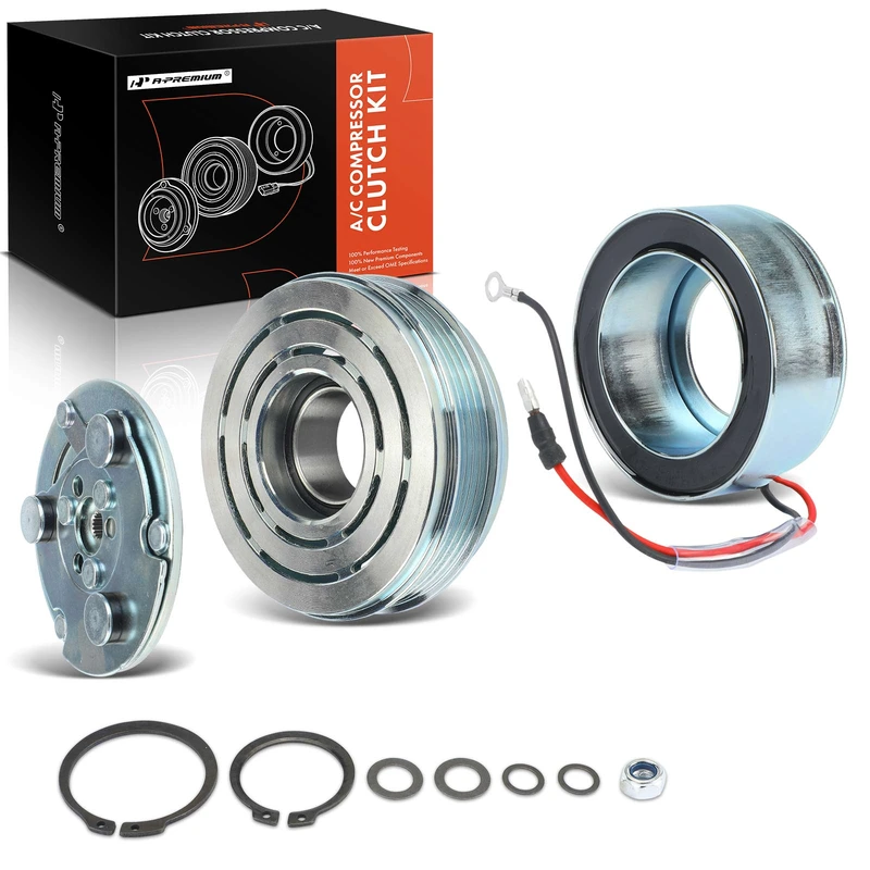 AC Compressor Clutch Kit with 4-Groove Pulley for Honda Civic 94-00 Civic del Sol