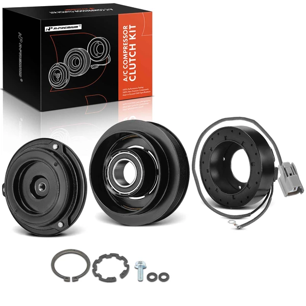 AC Compressor Clutch Kit with 6-Groove Pulley for 2001-2003 Acura CL