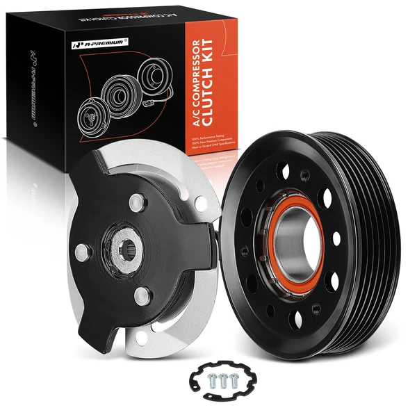 AC Compressor Clutch Kit with 6-Groove Pulley for 2005-2012 BMW 120i