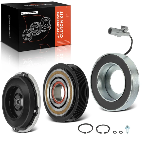 AC Compressor Clutch Kit with 6-Groove Pulley for Toyota RAV4 2013-2018 L4 2.5L