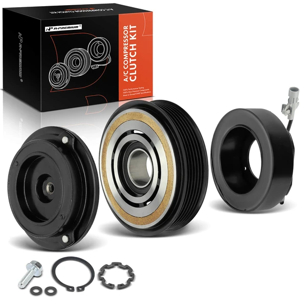 AC Compressor Clutch Kit with 6-Groove Pulley for 2005-2009 Lexus GX470