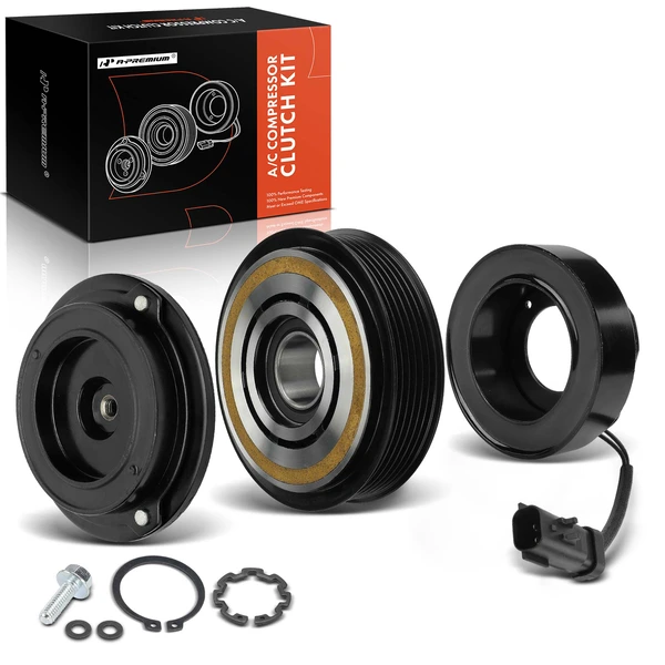 AC Compressor Clutch Kit with 6-Groove Pulley for 2011-2020 Dodge Grand Caravan