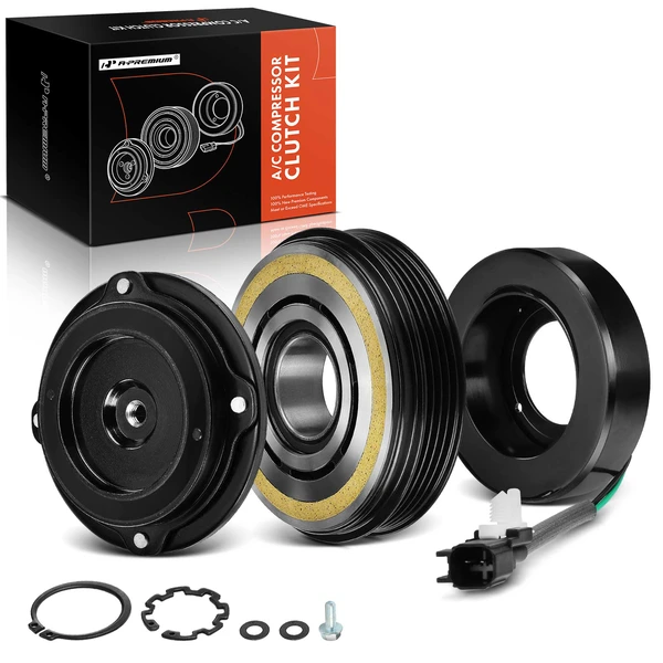 AC Compressor Clutch Kit with 4-Groove Pulley for 2013-2020 Ford Fusion