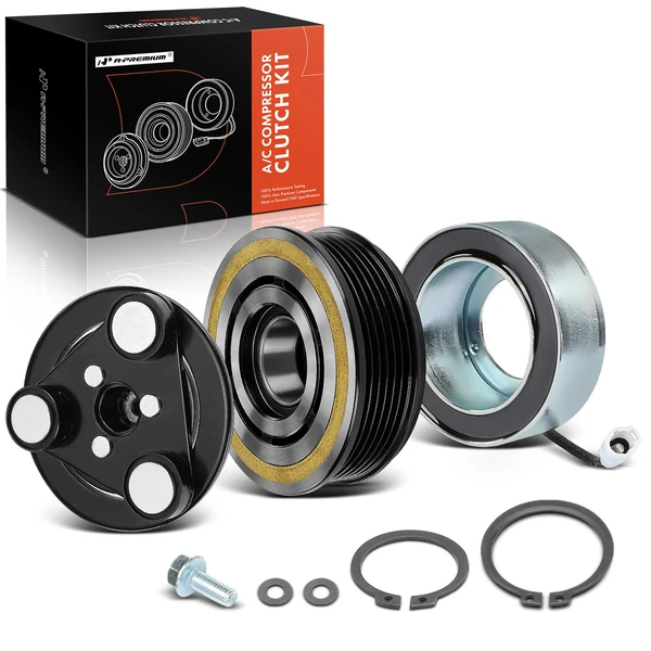 AC Compressor Clutch Kit with 6-Groove Pulley for 2007-2008 Mazda CX-7