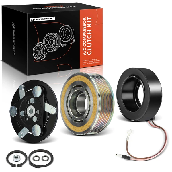 AC Compressor Clutch Kit with 7-Groove Pulley for 2012-2014 Honda CR-V
