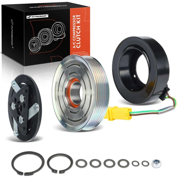 AC Compressor Clutch Kit with 6-Groove Pulley for Mini Cooper Cooper Countryman Cooper Paceman