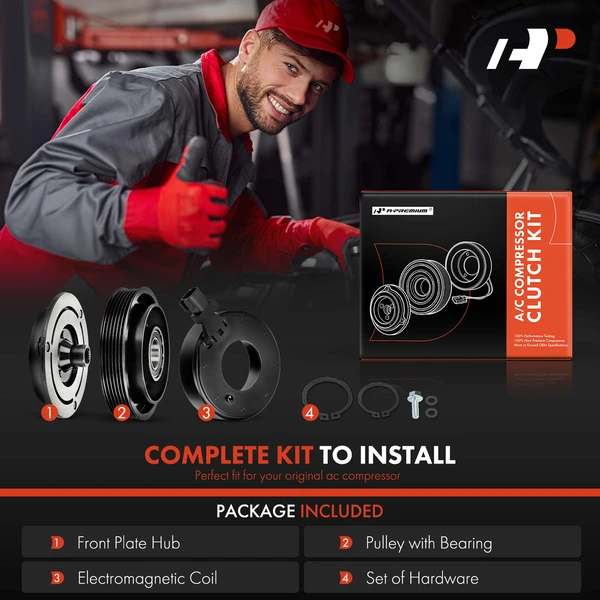 A-Premium APACK327 AC Compressor Clutch Kit