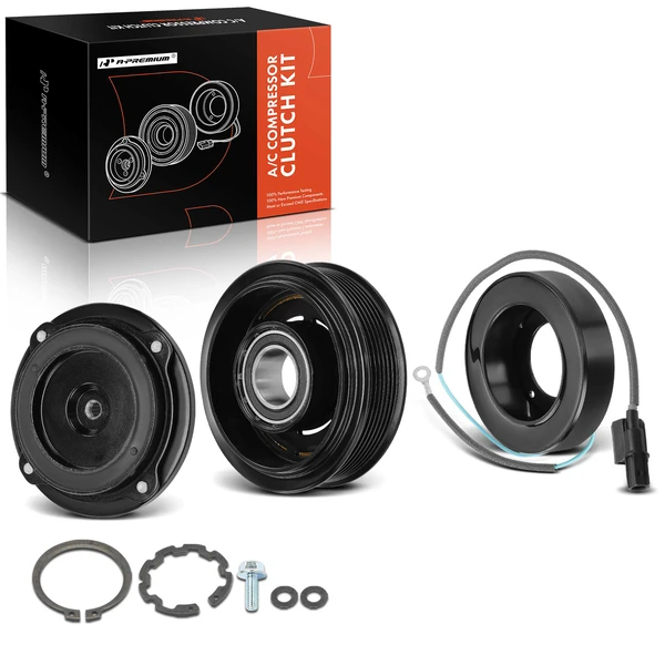 AC Compressor Clutch Kit with 7-Groove Pulley for 2013-2017 Honda Accord