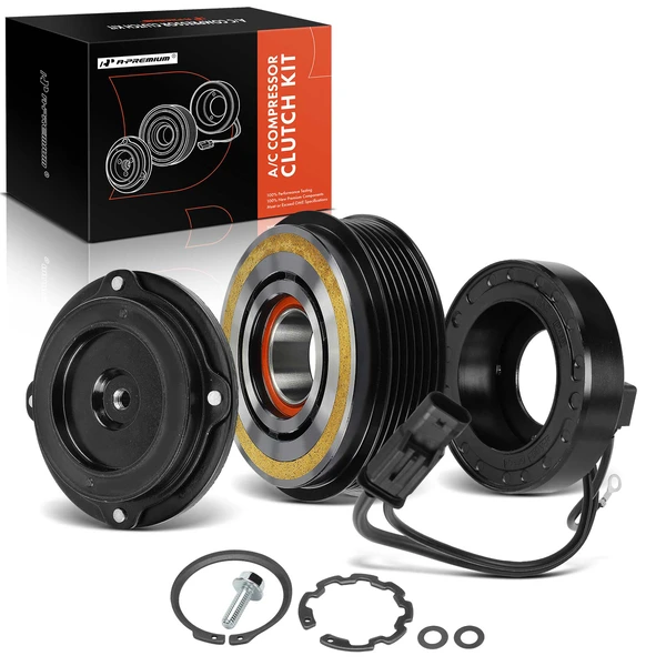 AC Compressor Clutch Kit with 6-Groove Pulley for 2020-2021 Mercedes-Benz Sprinter 3500XD