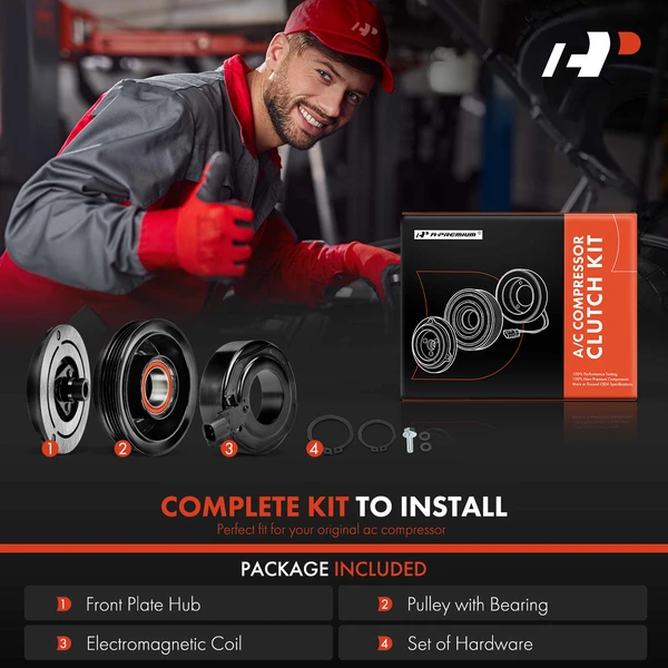 A-Premium APACK328 AC Compressor Clutch Kit
