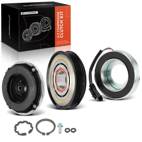 AC Compressor Clutch Kit with 4-Groove Pulley for 2015-2020 GMC Yukon XL