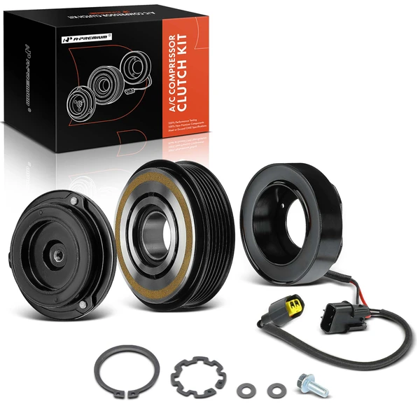 AC Compressor Clutch Kit with 6-Groove Pulley for 2019-2021 Hyundai Tucson