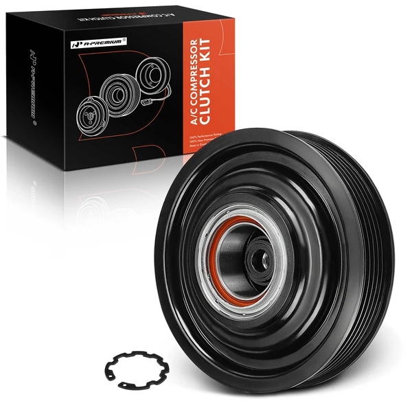 AC Compressor Clutch Kit with 6-Groove Pulley for 2013-2017 2021 Audi Q5