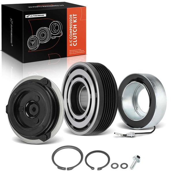 AC Compressor Clutch Kit with 6-Groove Pulley for 2007-2010 BMW X5