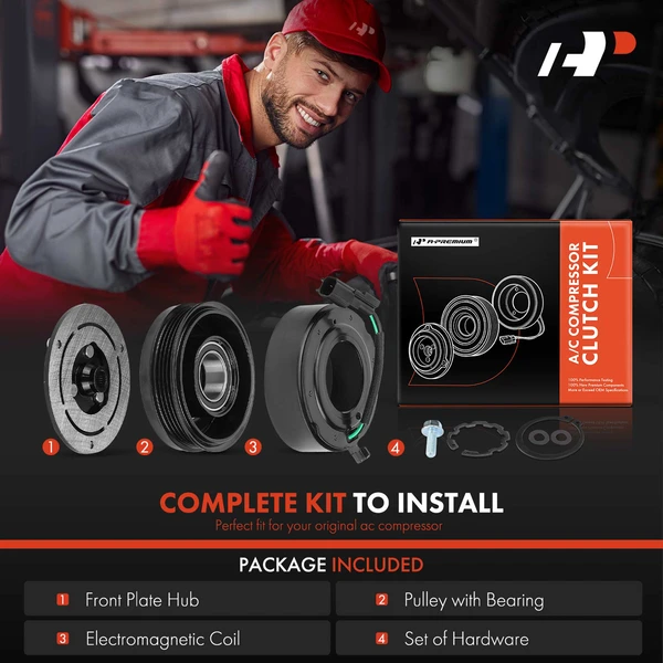 AC Compressor Clutch Kit for Ford Transit-150 Transit-250 350 350 HD 2020-2023