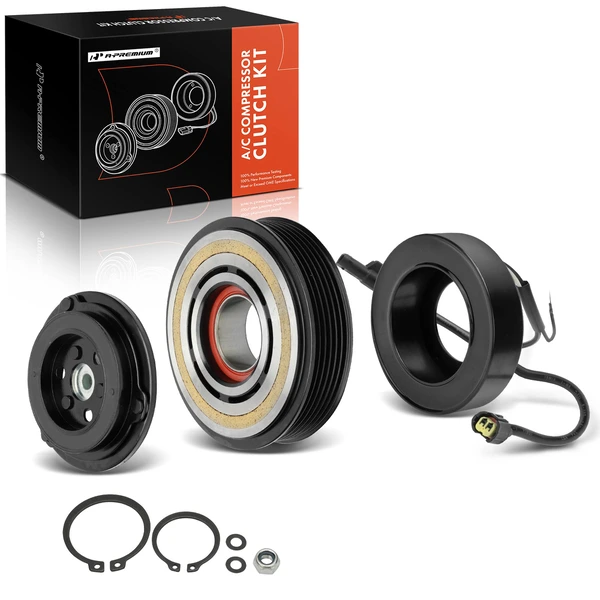 AC Compressor Clutch Kit with 6-Groove Pulley for 2017-2022 Mercedes-Benz GLC300