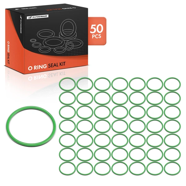 50 Pcs Exact ID(39.34±0.38mm) Exact CS(2.62±0.08mm) HNBR O-Rings Kit for Universal