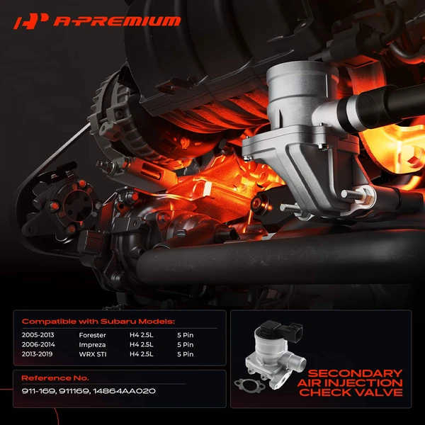 Left Driver Secondary Air Injection Check Valve for Subaru Forester Impreza