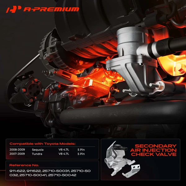 Secondary Air Injection Check Valve for Toyota Sequoia 2008 2009 Tundra 2007-09