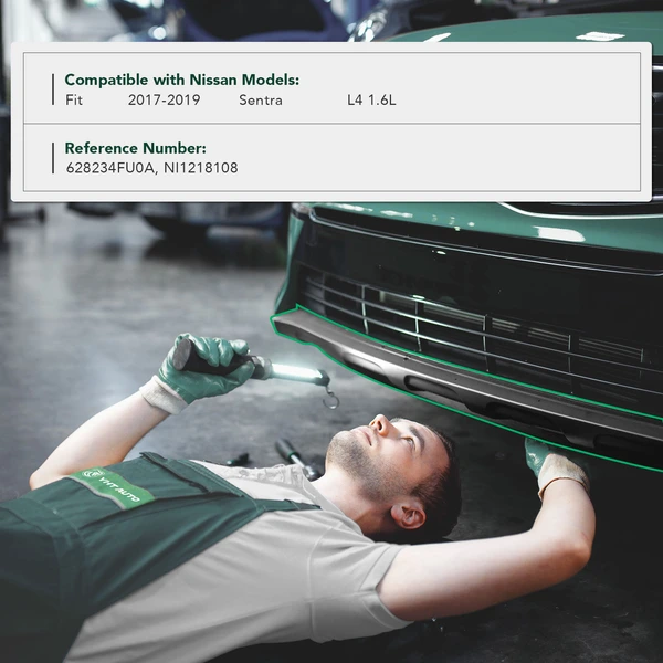 Driver PP Grille Air Deflector for Nissan Sentra 2017-2019 Sedan